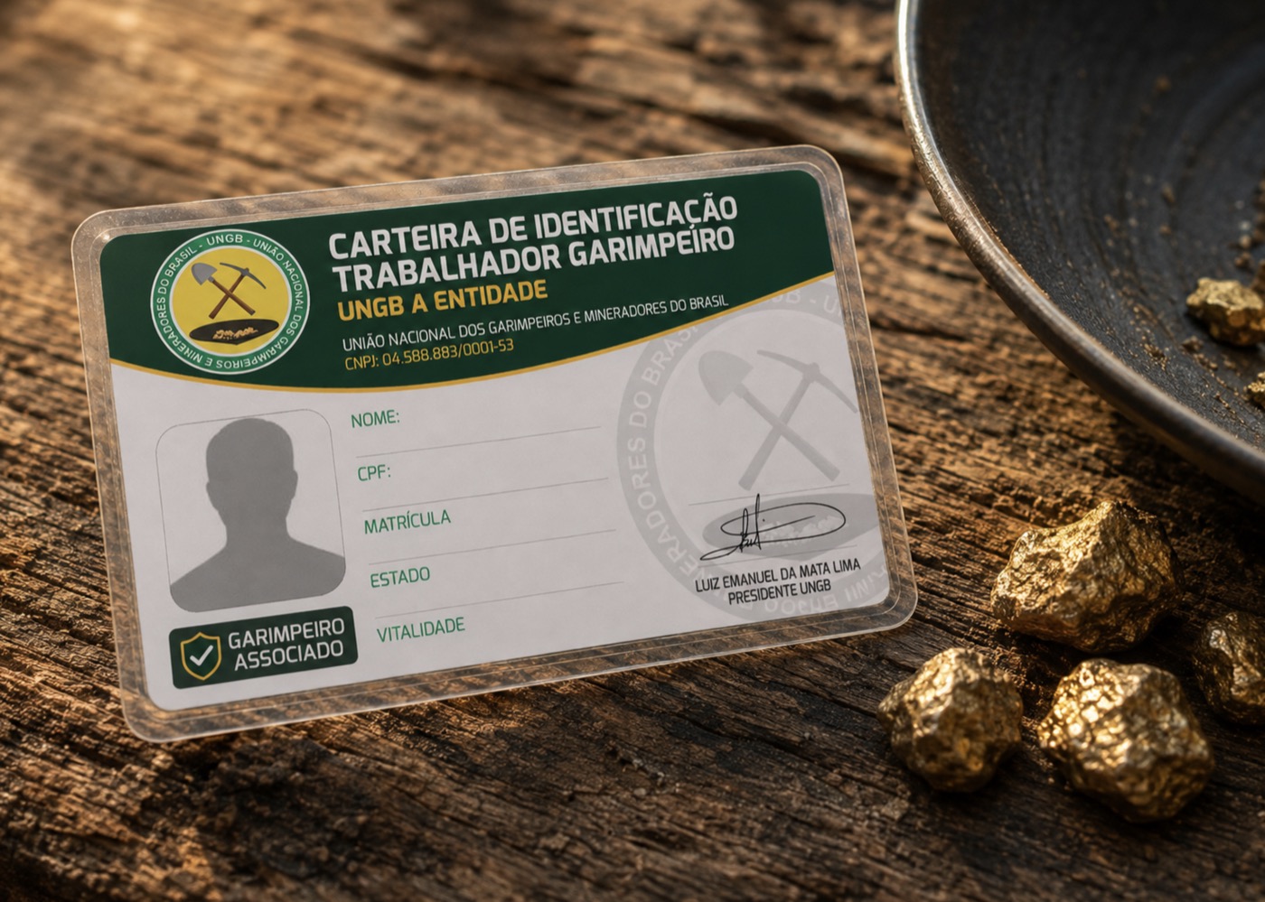A carteirinha oficial